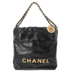 CHANEL Chanel 22 Handbag Black AS3980 Women's Shiny Calfskin