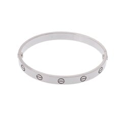 CARTIER Love Bracelet #17 Women's K18 White Gold