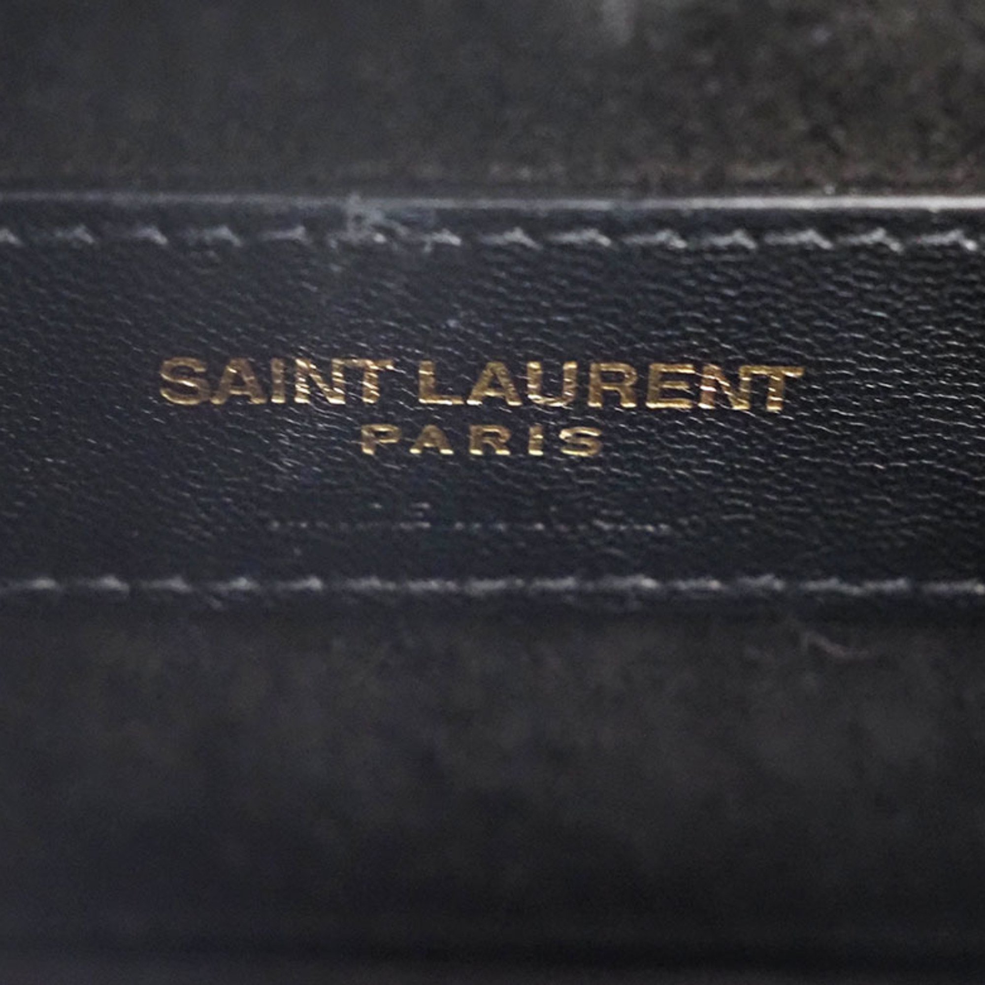 Saint Laurent Paris Sunset Chain Shoulder Bag Black 441972 Women's Enamel SAINT LAURENT