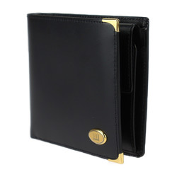 Dunhill Oxford Bi-fold Wallet L2FA92A Calf Leather Black Plate