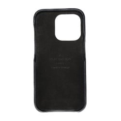 LOUIS VUITTON Louis Vuitton iPhone Bumper 15 Pro Accessory M82889 Monogram Reverse Leather Brown Black Case Smartphone