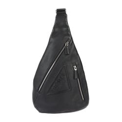 PRADA Prada Crossbody Bag Shoulder 2VZ092 2BBE Vitello Dino Leather Black Body Triangle