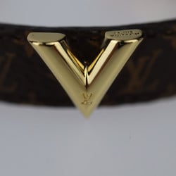 LOUIS VUITTON Louis Vuitton Bracelet Essential V M6042F Monogram Canvas Leather Brown