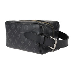 LOUIS VUITTON Louis Vuitton Locker Dopp Kit Second Bag M83113 Monogram Eclipse Leather Black Grey Clutch Handbag Pouch