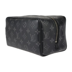 LOUIS VUITTON Louis Vuitton Locker Dopp Kit Second Bag M83113 Monogram Eclipse Leather Black Grey Clutch Handbag Pouch