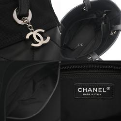 CHANEL Paris Biarritz Tote PM Black A34208 Women's Coated Canvas Bag