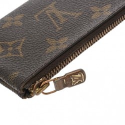 LOUIS VUITTON Louis Vuitton Monogram Pochette Cle Brown M62650 Unisex Canvas Coin Case