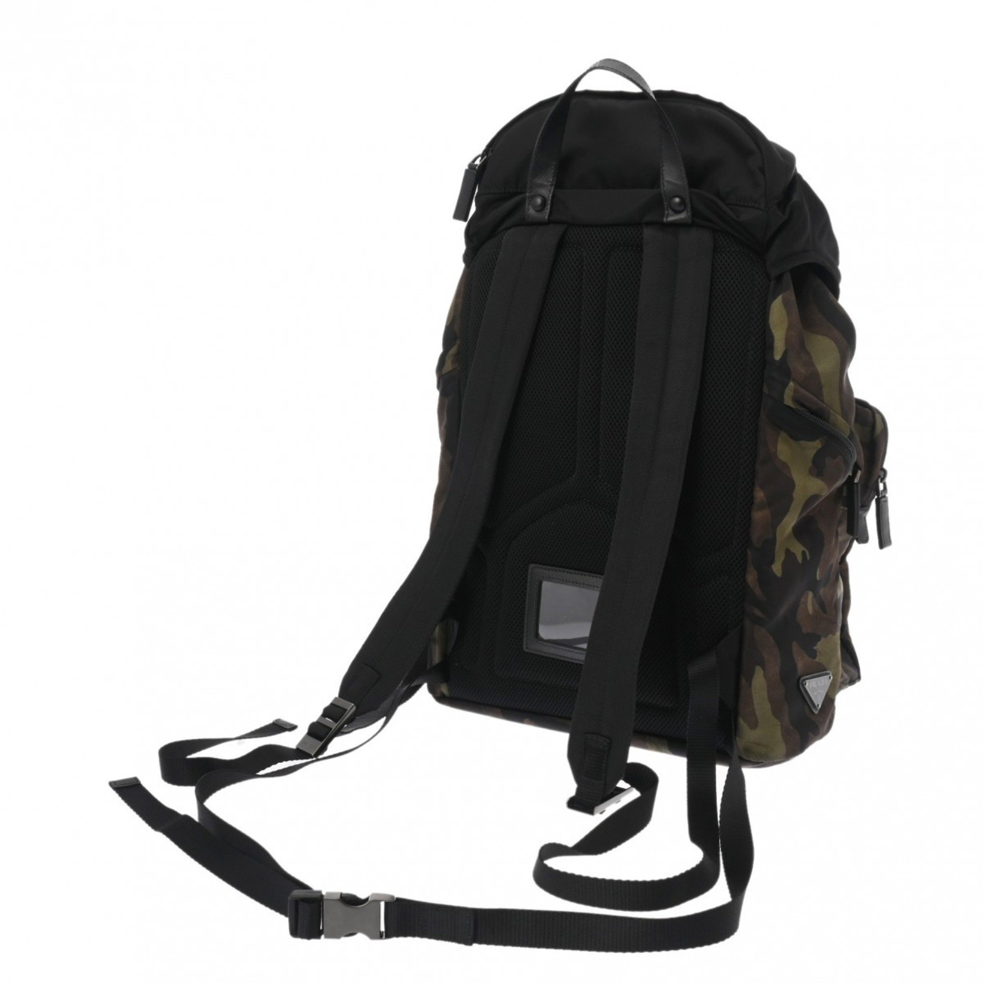 PRADA Prada Backpack Camouflage Pattern Green VZ0065 Men's Nylon Backpack/Daypack