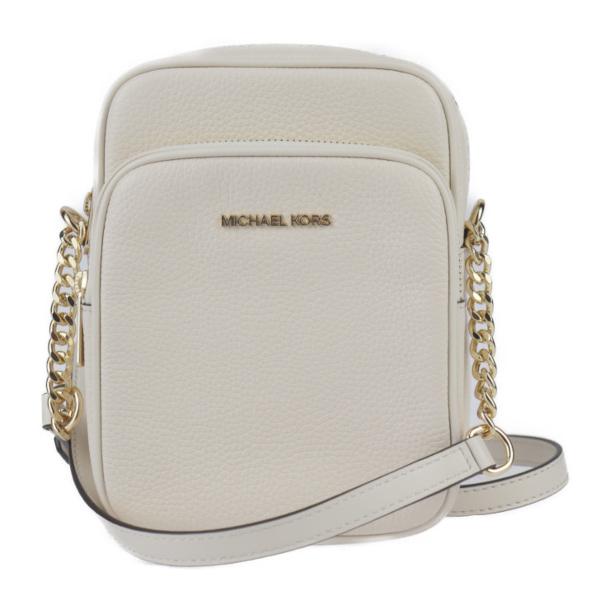 Michael Kors JET SET TRAVEL NS Jet Set Shoulder Bag 35H3GTVC2L2171 Leather Light Cream Chain Crossbody Medium