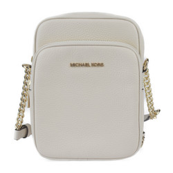 Michael Kors JET SET TRAVEL NS Jet Set Shoulder Bag 35H3GTVC2L2171 Leather Light Cream Chain Crossbody Medium