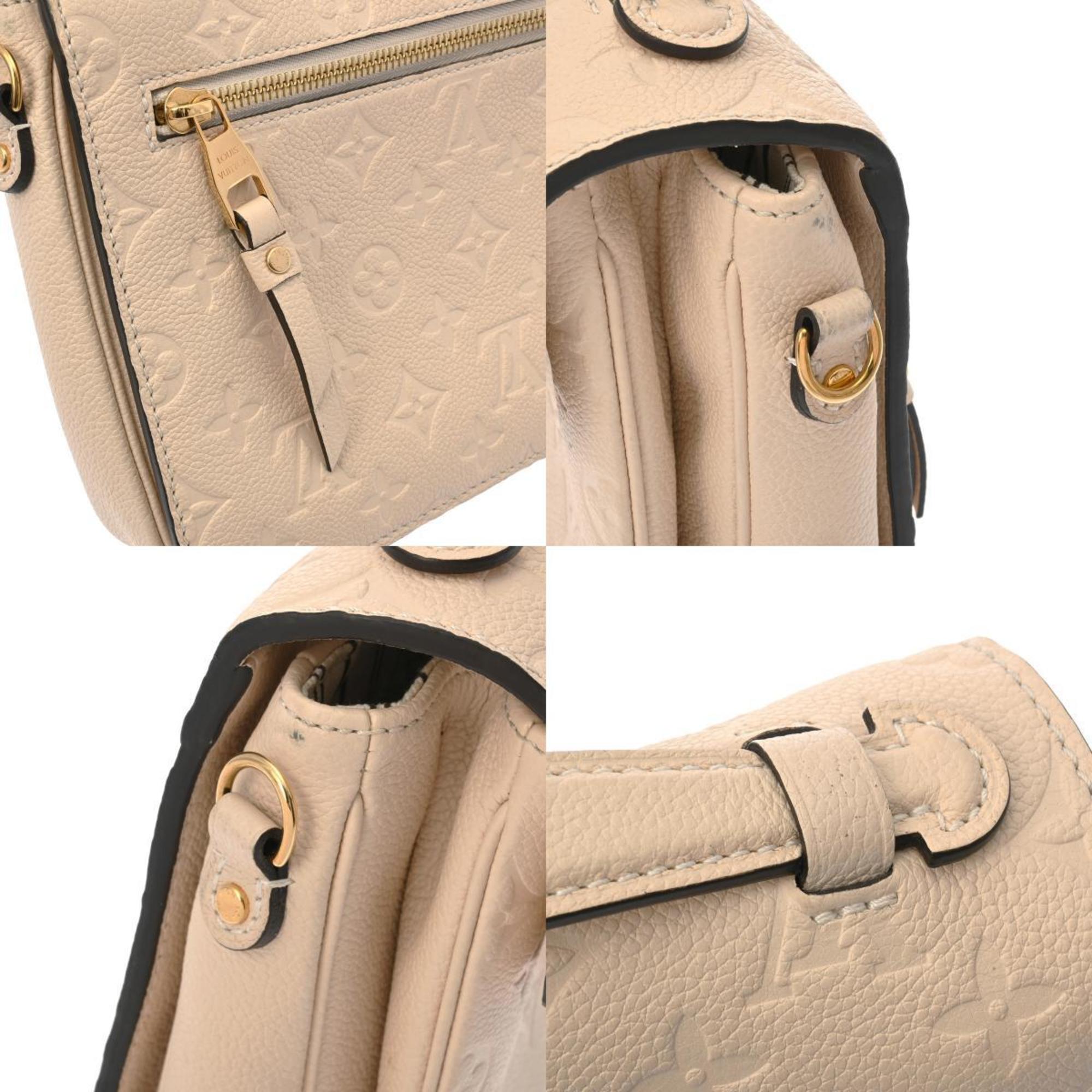 LOUIS VUITTON Louis Vuitton Monogram Empreinte Pochette Metis MM Creme M44072 Women's Bag