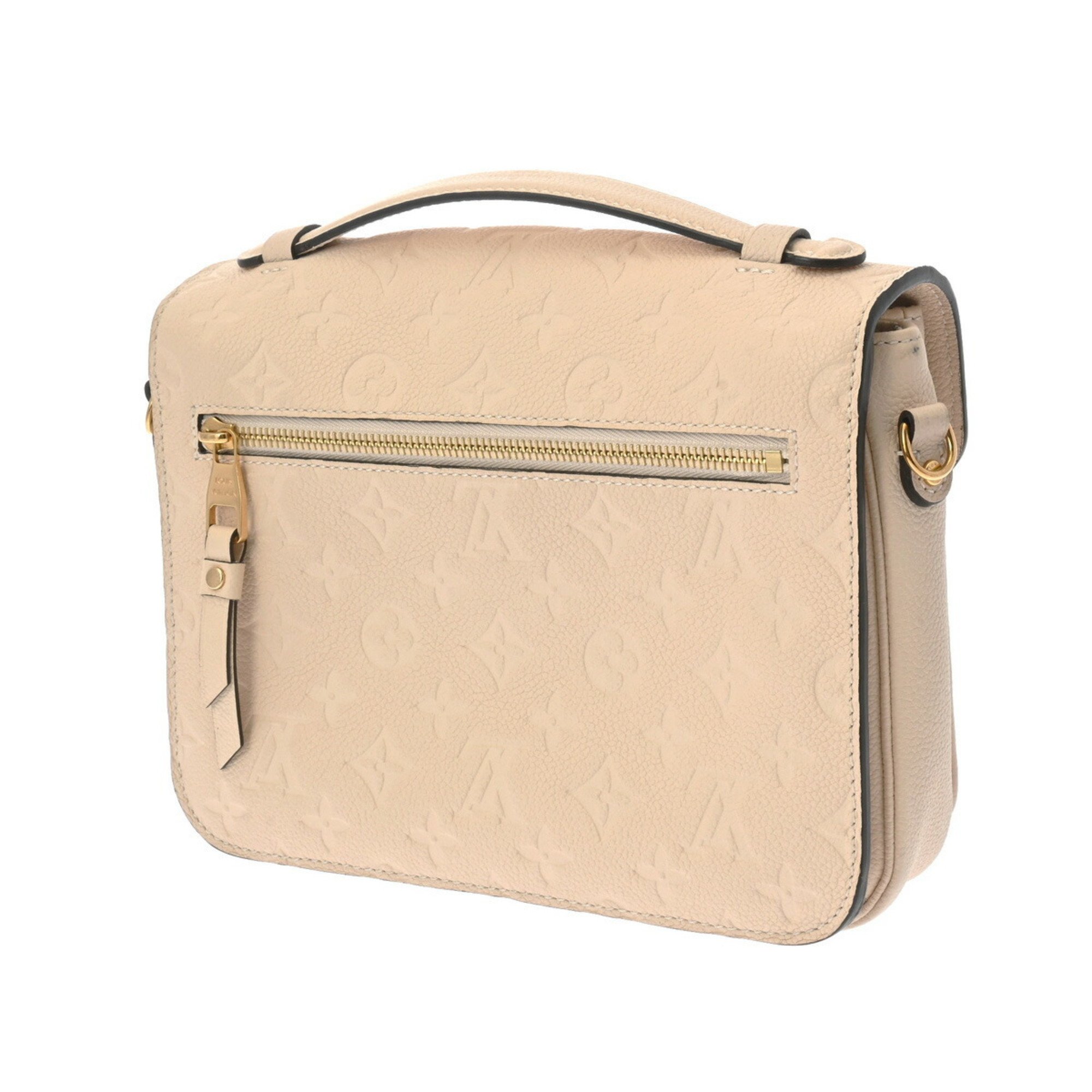 LOUIS VUITTON Louis Vuitton Monogram Empreinte Pochette Metis MM Creme M44072 Women's Bag