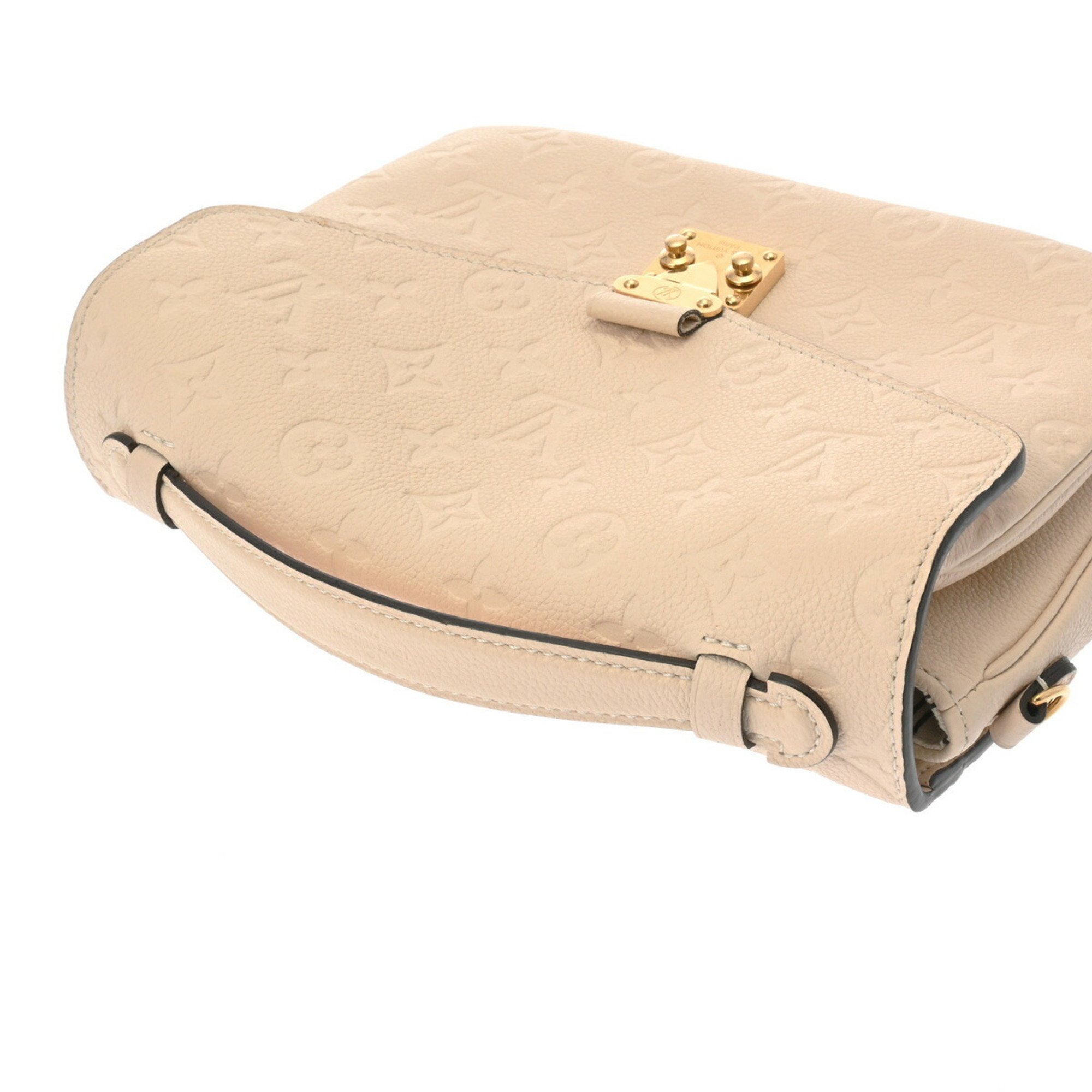 LOUIS VUITTON Louis Vuitton Monogram Empreinte Pochette Metis MM Creme M44072 Women's Bag