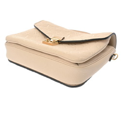 LOUIS VUITTON Louis Vuitton Monogram Empreinte Pochette Metis MM Creme M44072 Women's Bag