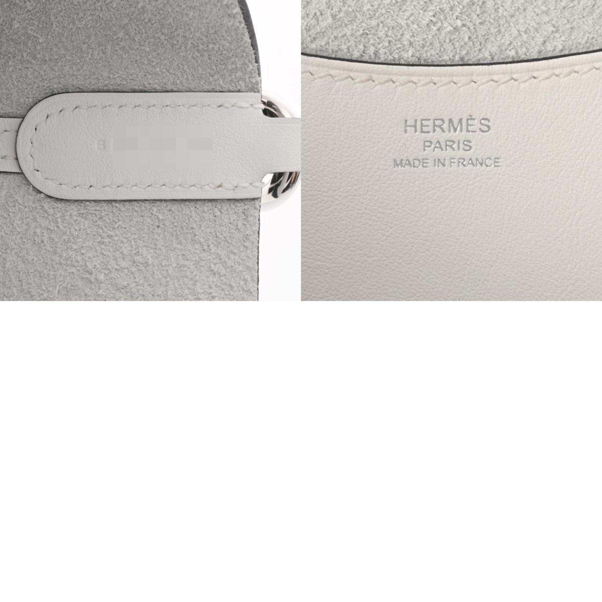 HERMES In the Loop 18 New White - B stamp (around 2023) Women's Taurillon Clemence/Swift leather handbag