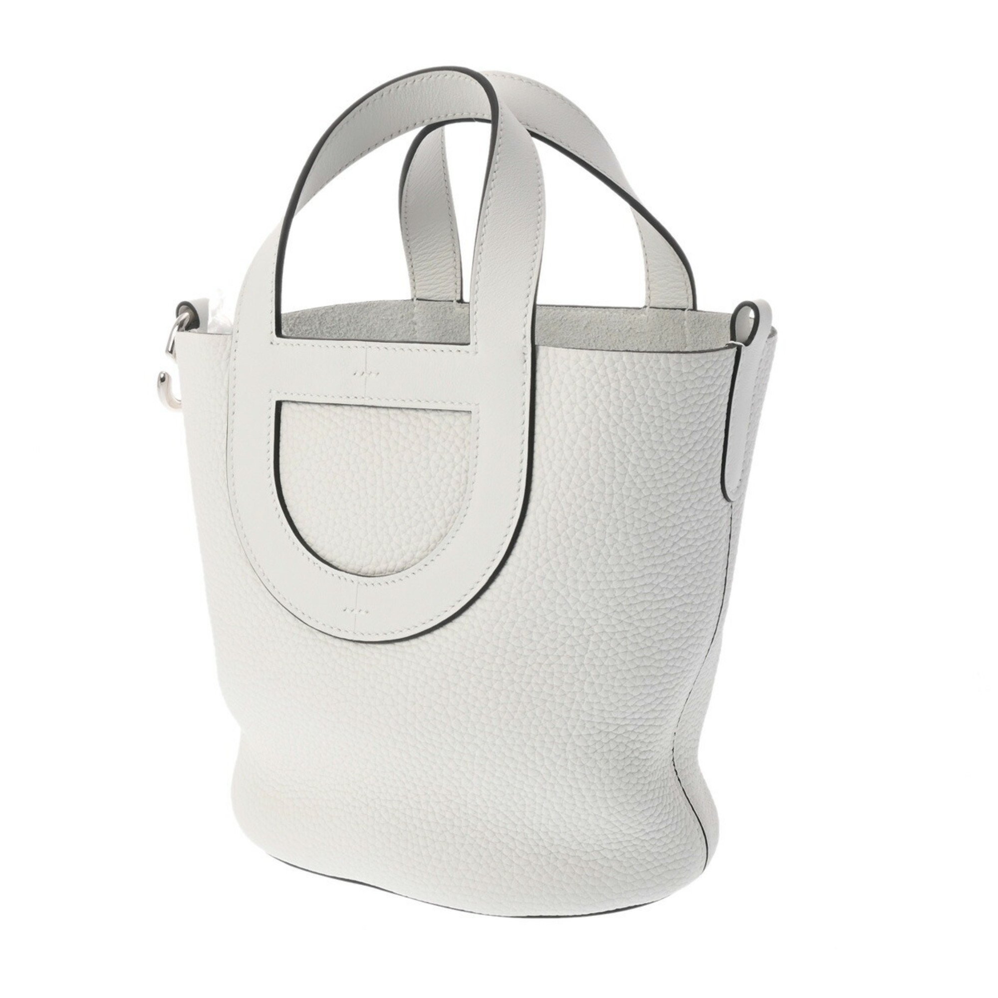 HERMES In the Loop 18 New White - B stamp (around 2023) Women's Taurillon Clemence/Swift leather handbag