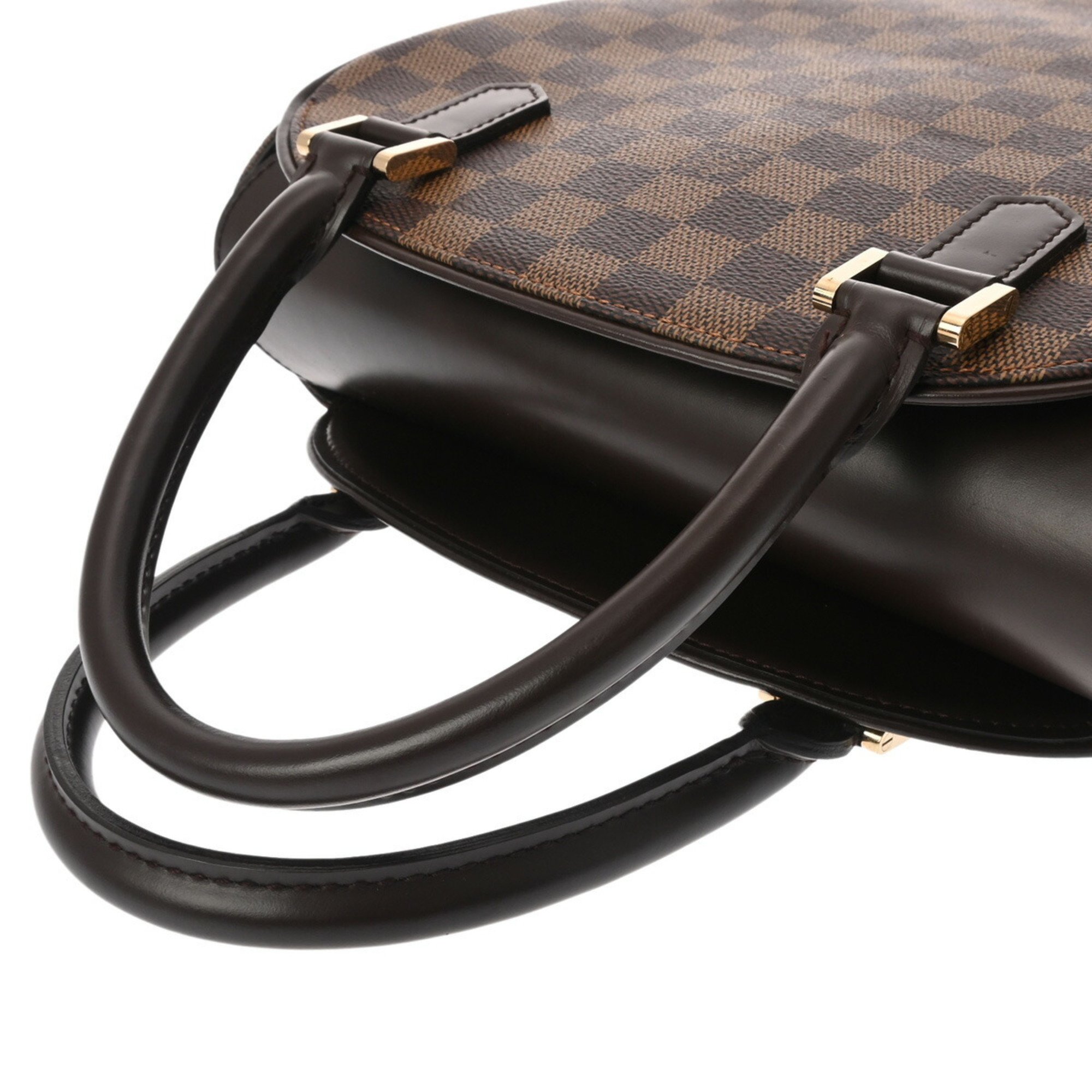 LOUIS VUITTON Damier Saria So Brown N51284 Women's Canvas Handbag