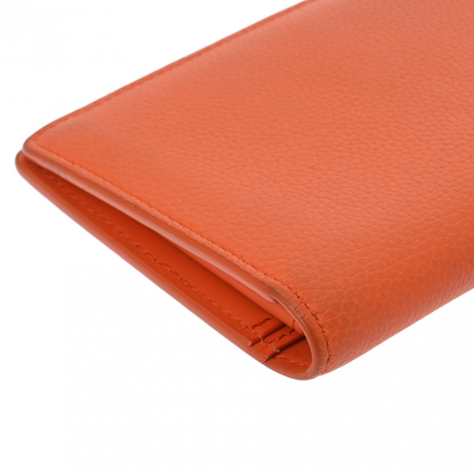 LOUIS VUITTON LV Aerogram Portefeuille Brazza NM Orange M81153 Men's Leather Long Wallet