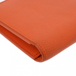 LOUIS VUITTON LV Aerogram Portefeuille Brazza NM Orange M81153 Men's Leather Long Wallet