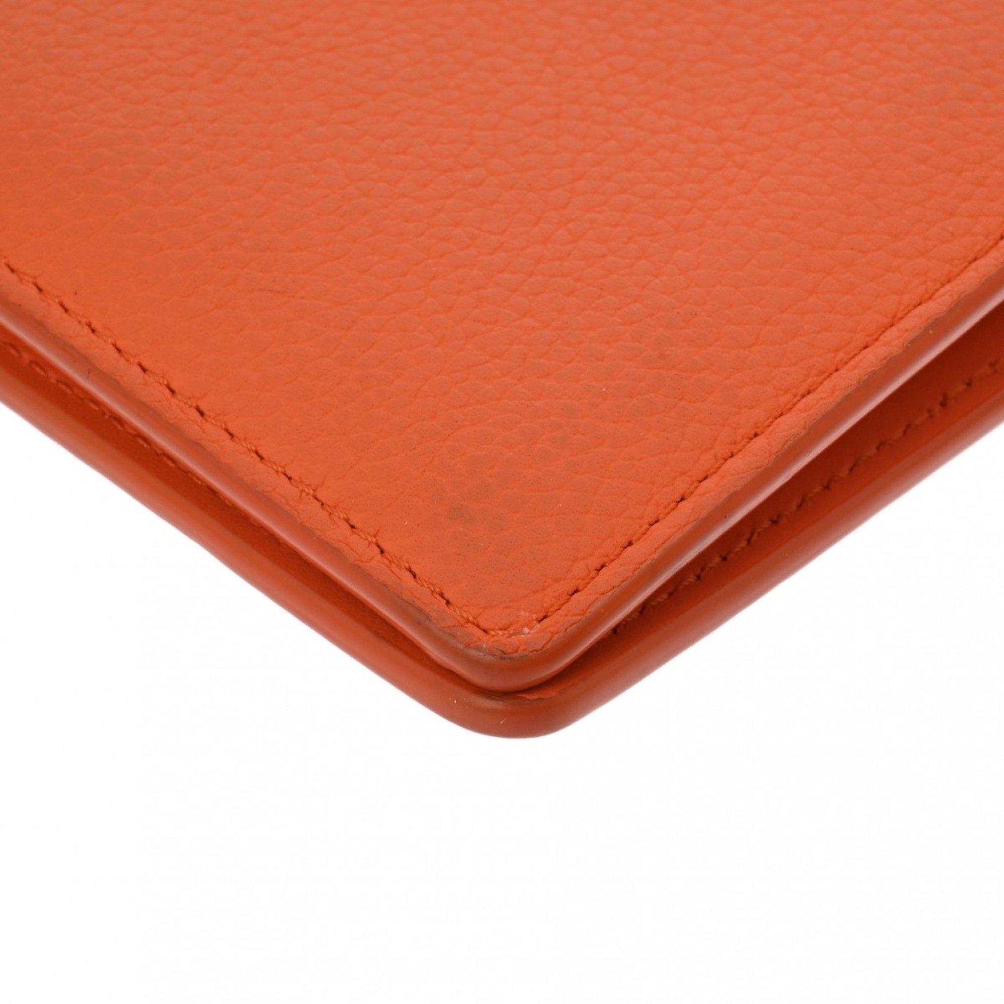 LOUIS VUITTON LV Aerogram Portefeuille Brazza NM Orange M81153 Men's Leather Long Wallet