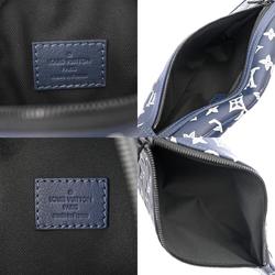 LOUIS VUITTON Monogram Shadow Duos Sling Bag, Body Navy, M24751, Men's Leather Shoulder Bag