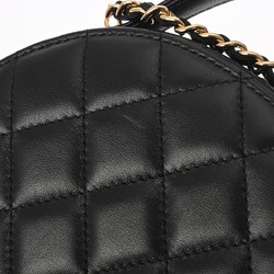 CHANEL Chanel Matelasse Chain Vanity Black AP3088 Women's Lambskin Shoulder Bag