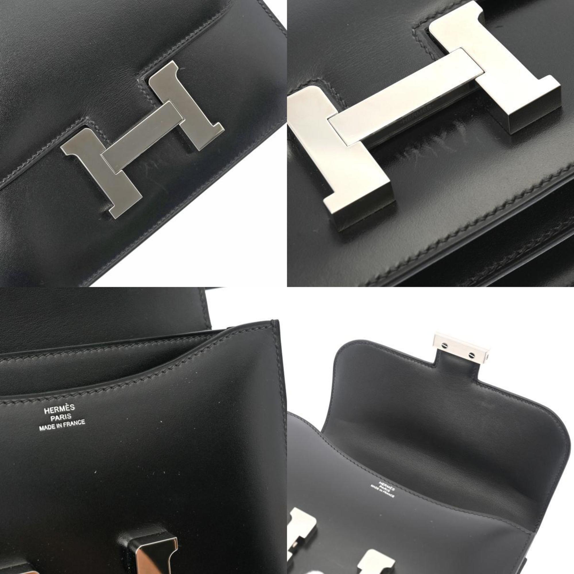 HERMES Constance 3 18 Black Y Stamp (around 2020) Women's Box Calf Shoulder Bag