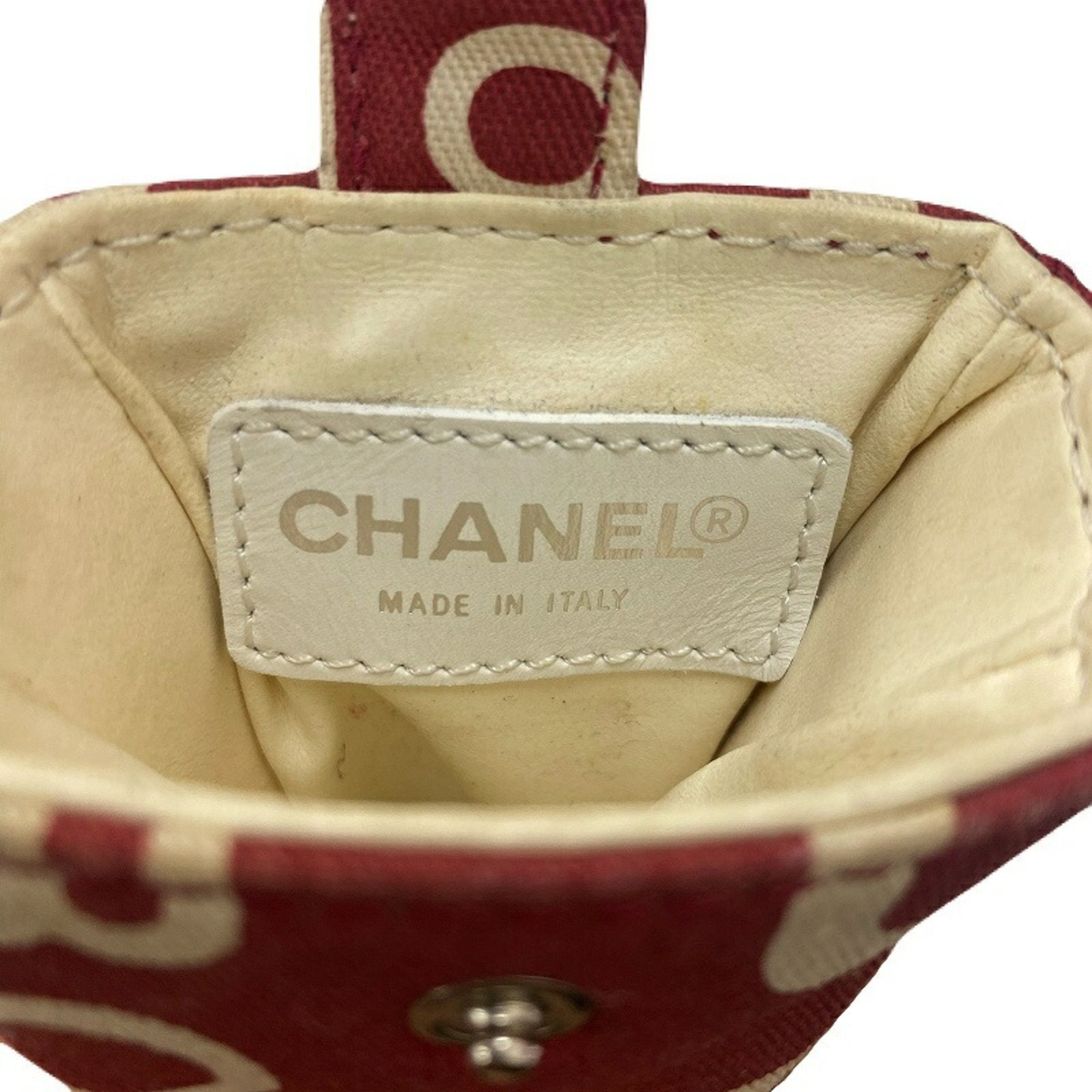 CHANEL Bi-C Line Mobile Pouch Red JA-19459