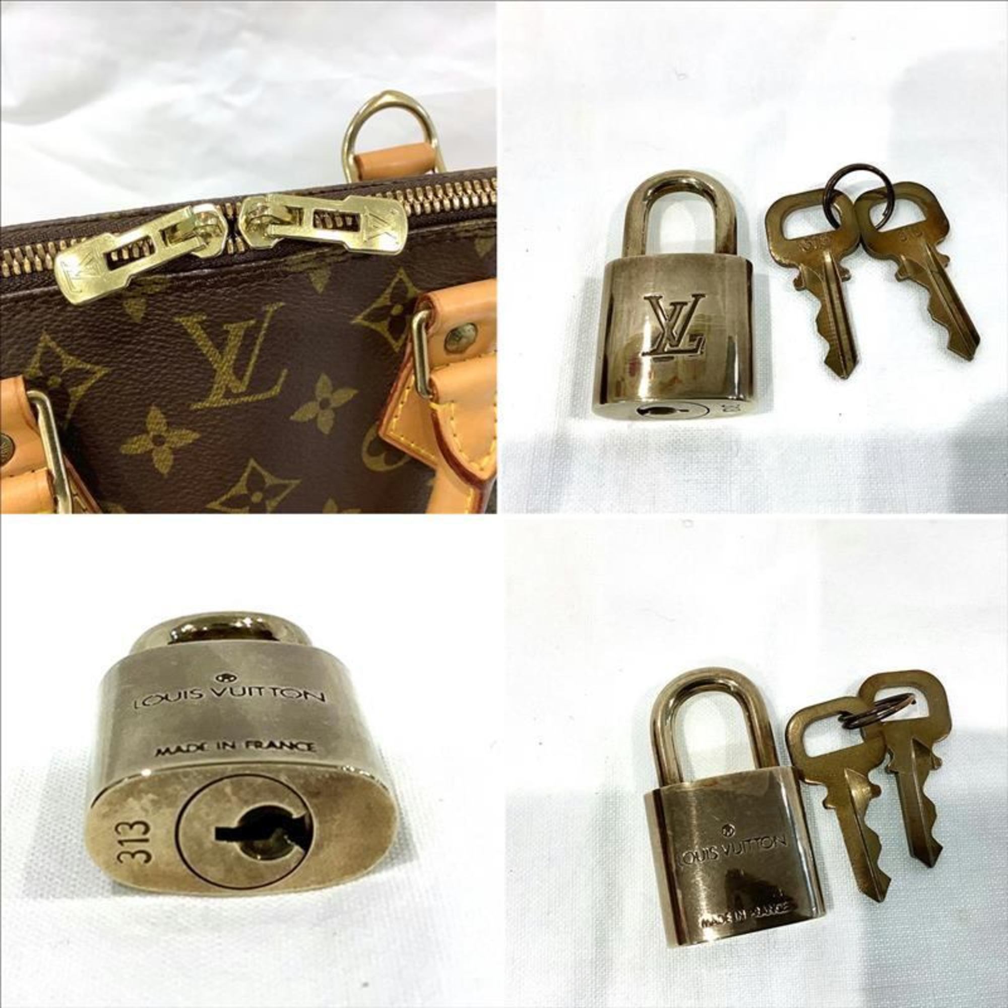 Louis Vuitton Alma M51130 Handbag Monogram BA0946 Padlock & 2 Keys KB-8811