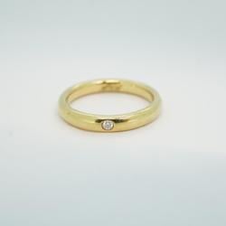 Tiffany Ring Stacking Band 1PD Diamond K18YG Yellow Gold Women's