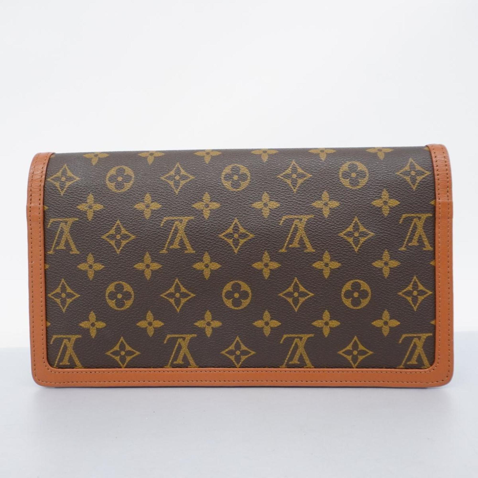 Louis Vuitton Clutch Bag Monogram Pochette Dame GM M51810 Brown Women's