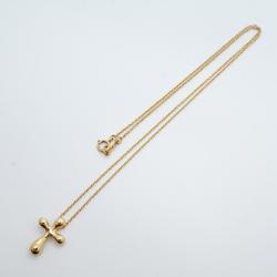 Tiffany Necklace Small Cross K18YG Yellow Gold Women's