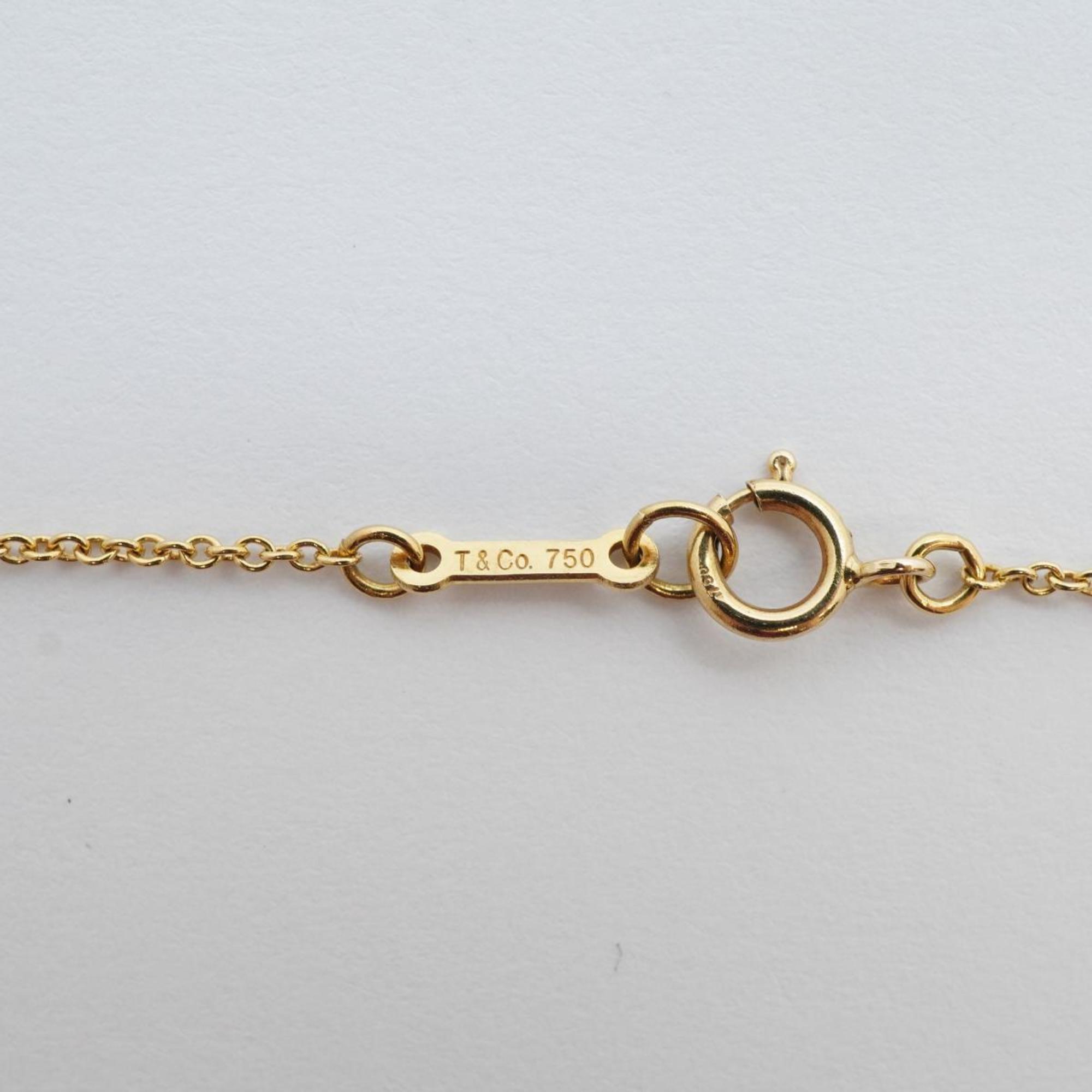 Tiffany Necklace Small Cross K18YG Yellow Gold Women's