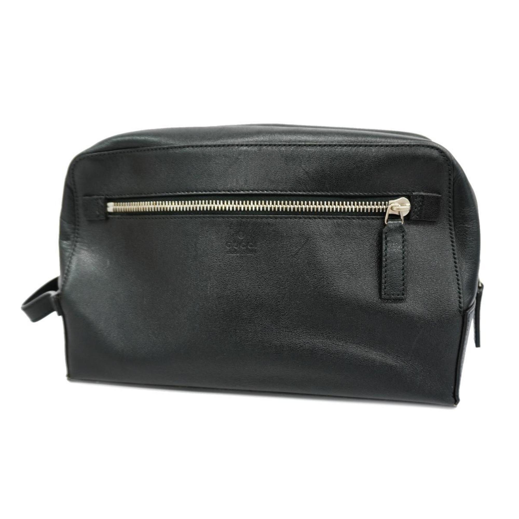 Gucci Clutch Bag 014 1133 Leather Black Men's