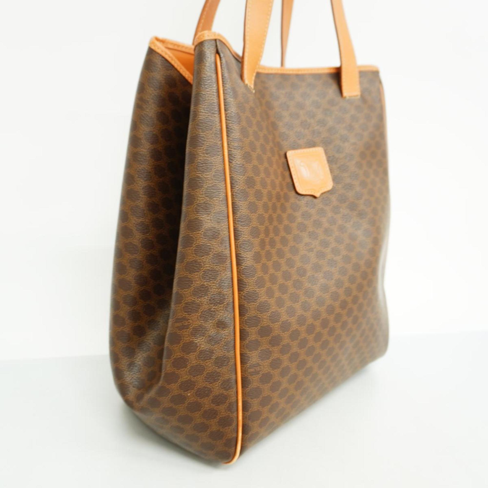 Celine Tote Bag Macadam Brown Women's