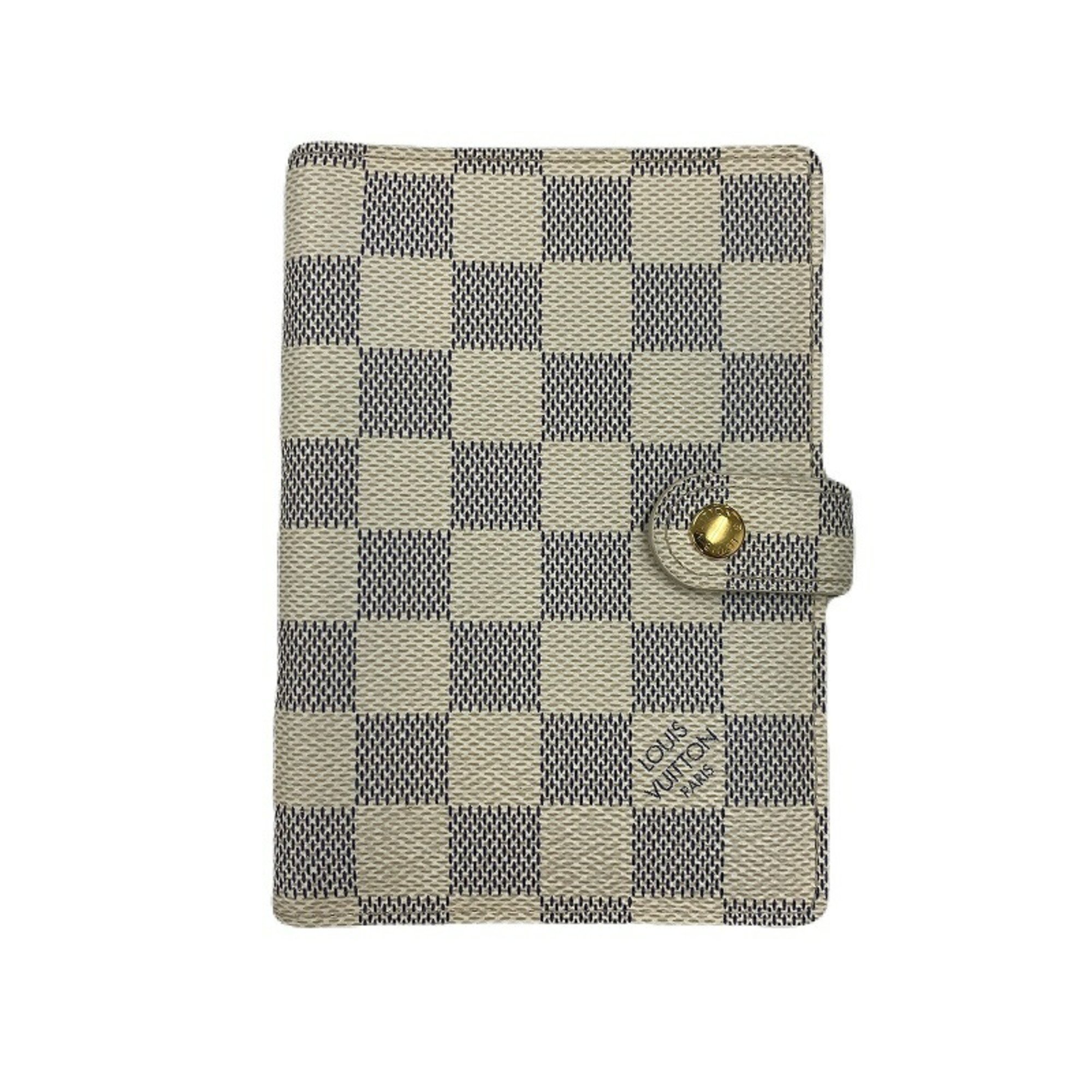 LOUIS VUITTON Damier Azur Agenda PM R20706 Notebook Cover JA-19419