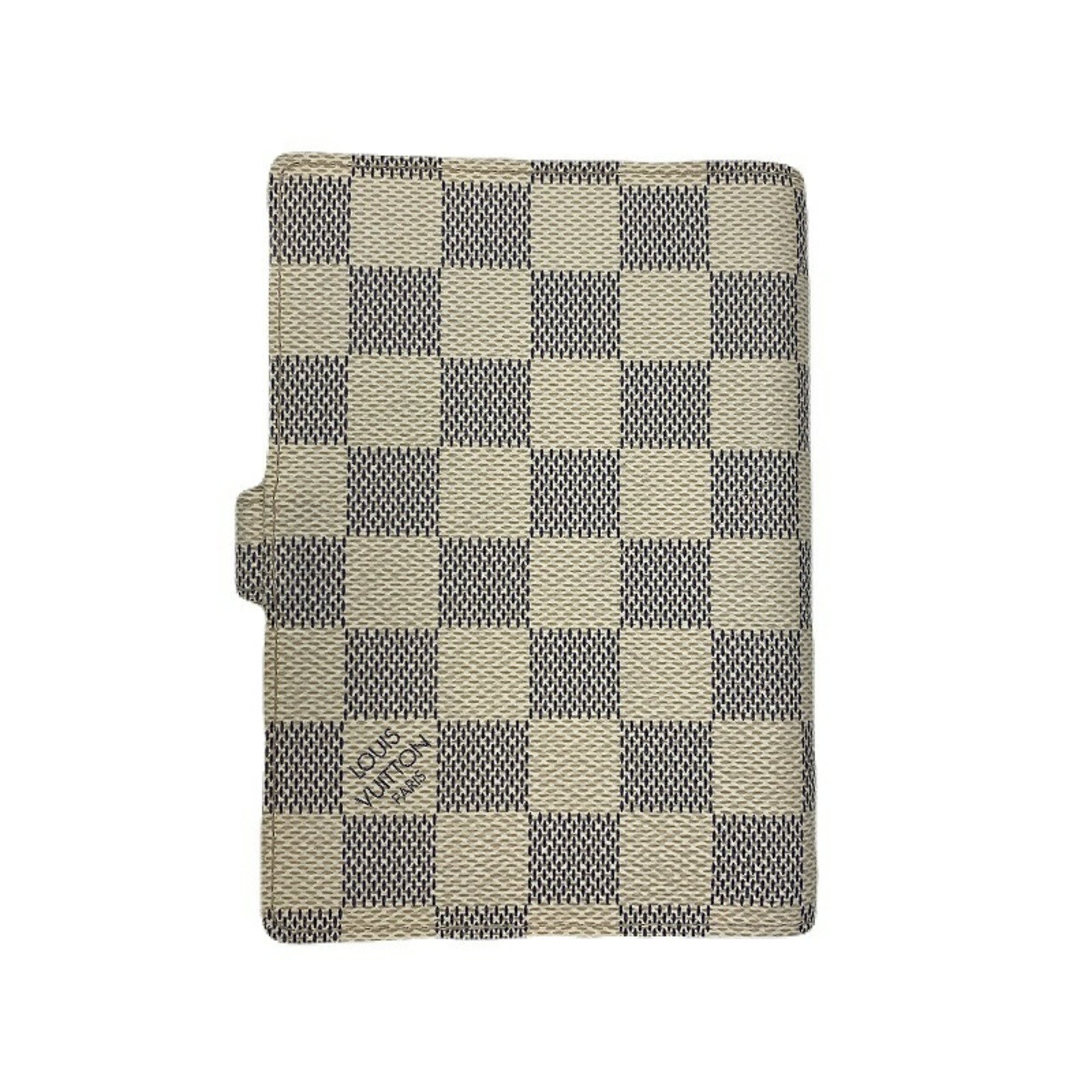 LOUIS VUITTON Damier Azur Agenda PM R20706 Notebook Cover JA-19419