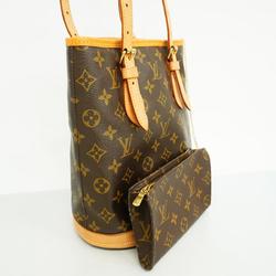 Louis Vuitton Tote Bag Monogram Bucket PM M42238 Brown Ladies