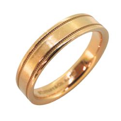 Tiffany Ring Together Double Milgrain K18PG Pink Gold Women's