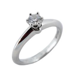 Tiffany Ring Solitaire 1PD Diamond Pt950 Platinum 0.20ct Ladies