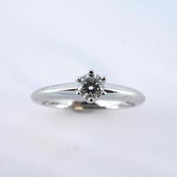 Tiffany Ring Solitaire 1PD Diamond Pt950 Platinum 0.20ct Ladies