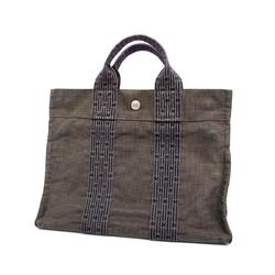 Hermes Tote Bag Air Line PM Canvas Grey Women's