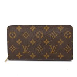 Louis Vuitton Long Wallet Monogram Porto Monaco Zip M61727 Brown Men's Women's