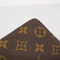 Louis Vuitton Long Wallet Monogram Porto Monaco Zip M61727 Brown Men's Women's