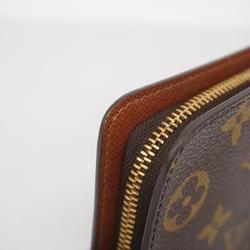 Louis Vuitton Long Wallet Monogram Porto Monaco Zip M61727 Brown Men's Women's