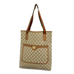 Gucci Tote Bag Sherry Line GG Plus Brown Women's