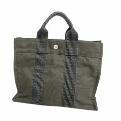 Hermes Tote Bag Air Line PM Canvas Grey Women's