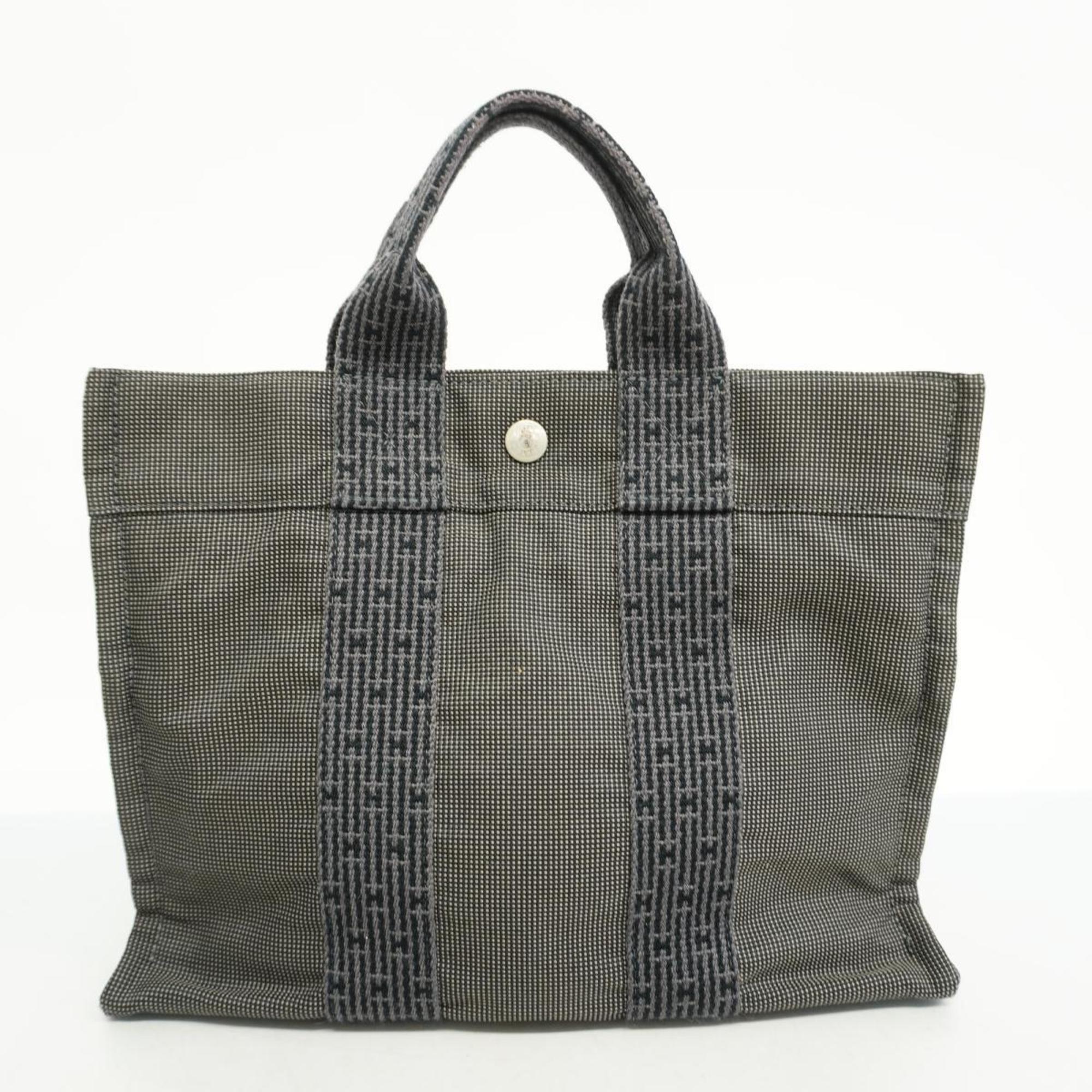 Hermes Tote Bag Air Line PM Canvas Grey Women's