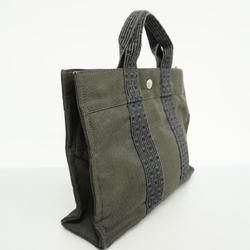 Hermes Tote Bag Air Line PM Canvas Grey Women's