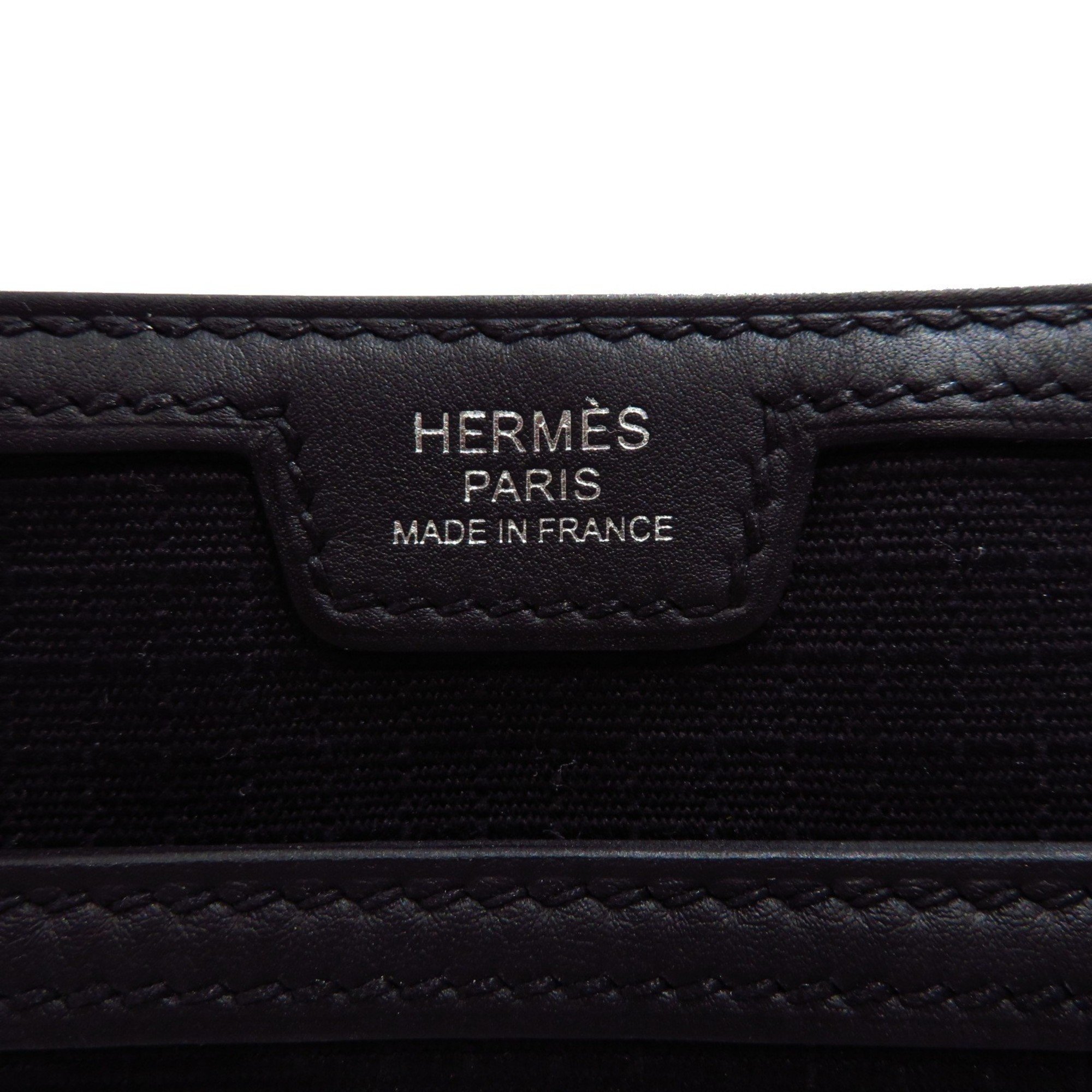 HERMES Hermes Slicked Back B Stamp Black Toile Bivouac/Swift F84 Women's Men's Bag